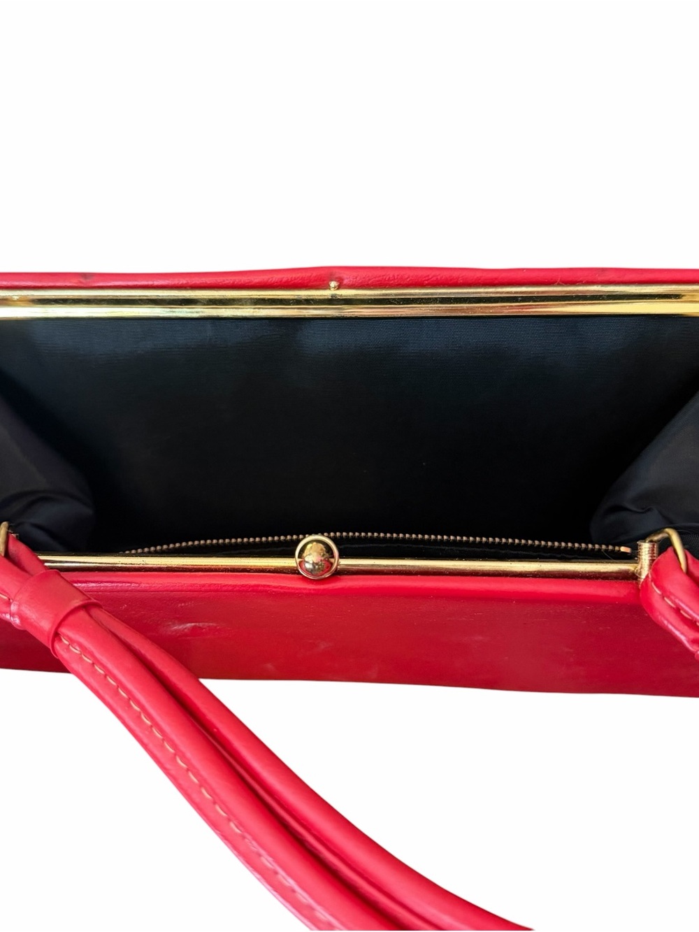 Red Structured Top-Handle Bag - Picture 3 of 4